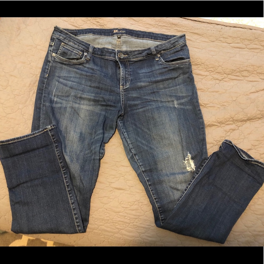 Kut From The Kloth Boyfriend Distressed Jean Sz 16